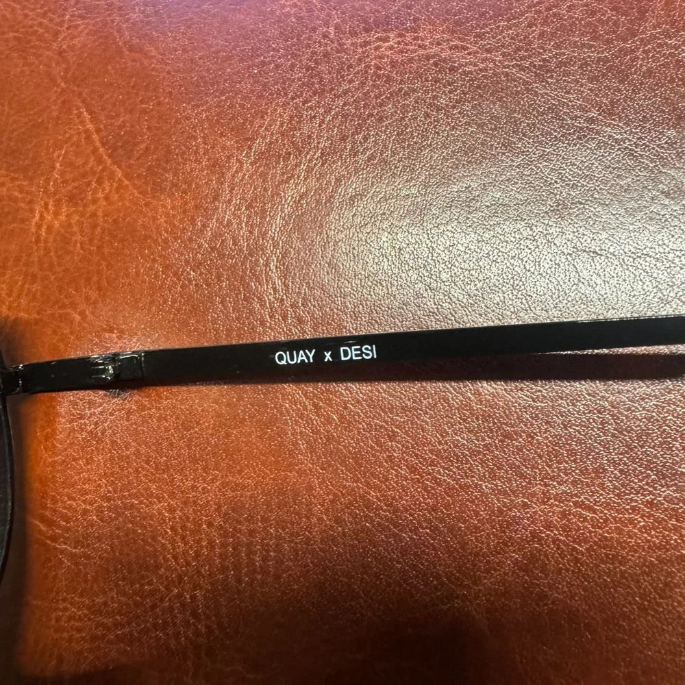 Quay X Desi Perkins Black Aviator Sunglasses - Picture 5 of 6
